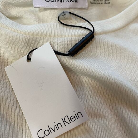 Calvin Klein Women’s Bell Sleeve Sweater Cream Size S NWT - Picture 5 of 12